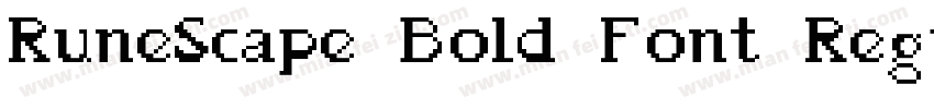 RuneScape Bold Font Regular字体转换